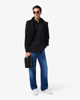 Chantaco Piqu&eacute; Leather Shoulder Bag