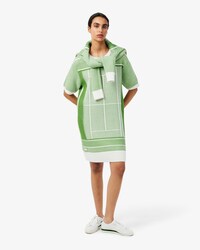 Tennis Court Jacquard Sweater Dress
