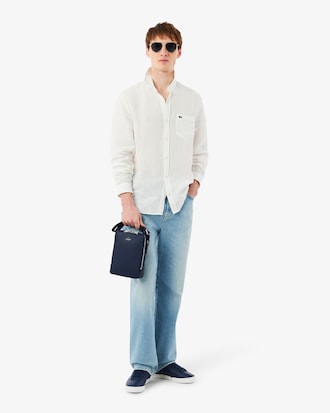 Chantaco Piqu&eacute; Leather Shoulder Bag