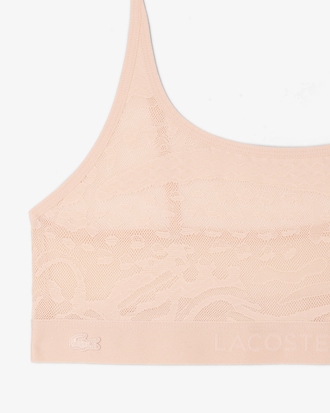 Crocodile Accent Mesh Bralette
