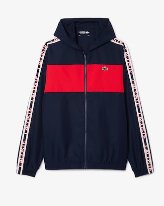 Colour-Block Logo Stripe Tennis Jacket