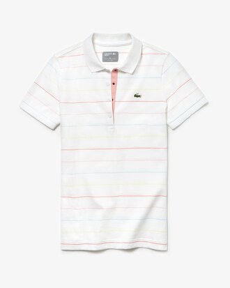 Women's Lacoste SPORT Striped Ultra Light Cotton Golf Polo Shirt
