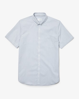 Men's Regular Fit Striped Cotton Poplin Shirt