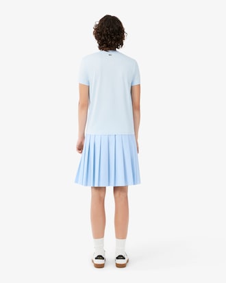 Pleated Petit Piqu&eacute; Effect Midi Skirt