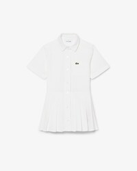 Poplin Pleat Skirt Shirt Dress