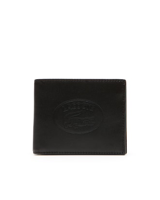 Men's L.12.12 Casual Embossed Lettering Leather 6 Card Wallet