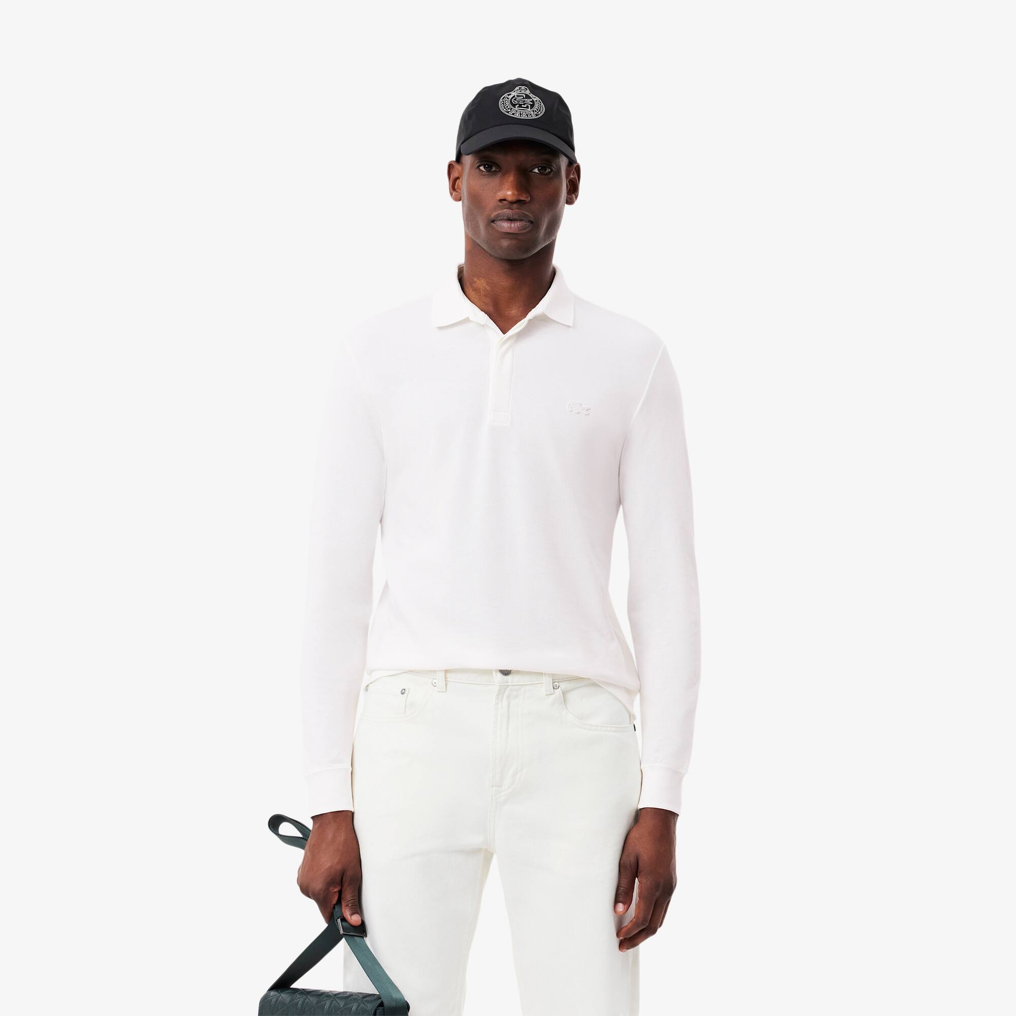 Lacoste Mens Long Sleeve Paris Polo