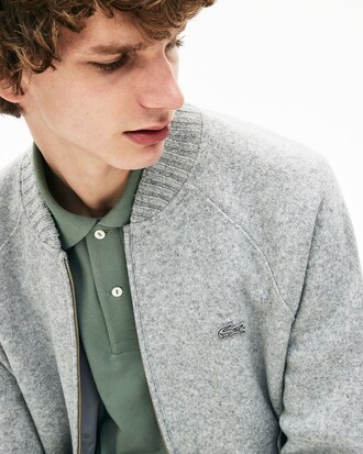 Men's Hybrid Two-Ply Wool Blend Zip Sweatshirt