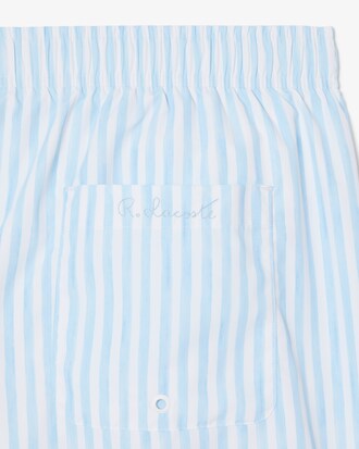 Mid Length Stripe Swim Trunks