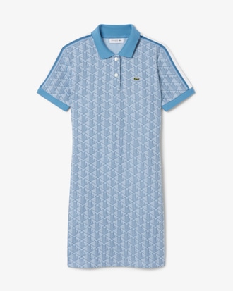 Slim Fit Monogram Jacquard Polo Dress