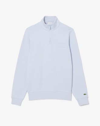 High Neck Embossed Zipped Sweatshirt