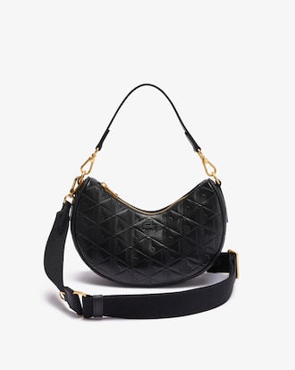 Maheki Embossed Leather Half Moon Purse