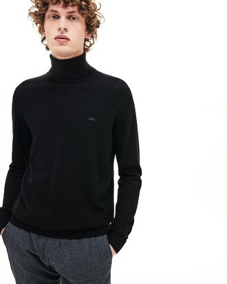 Men's Turtleneck Wool Jersey Sweater