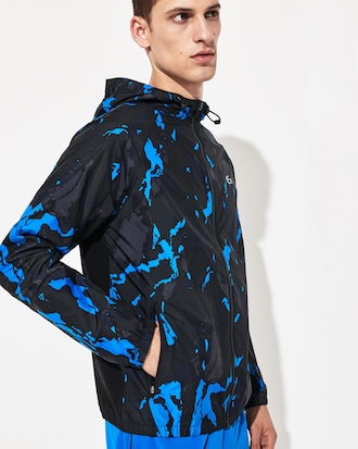 Men's Lacoste SPORT x Novak Djokovic Camouflage Print Zip Jacket