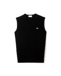 Men's V-neck Wool Jersey Vest