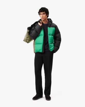 Water-Repellent Colour-Block Down Jacket