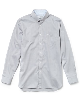 Men's Regular Fit Chest Pocket Texturised Cotton Poplin Shirt