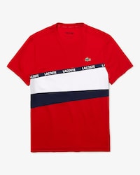 Men's Lacoste SPORT Signature Band Colourblock Piqu&eacute; T-shirt