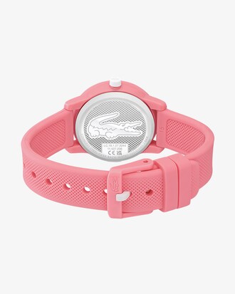 Kids&rsquo; Lacoste.12.12 Pink Silicone Strap Watch