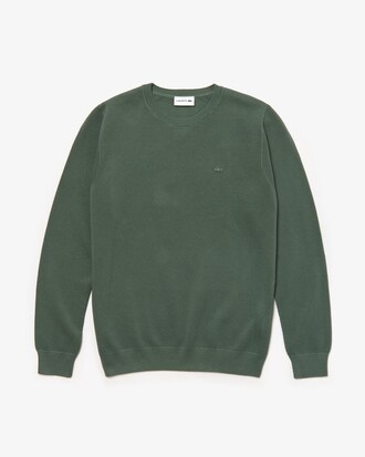 Men's Crew Neck Cotton Piqu&eacute; Sweater