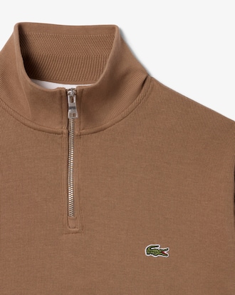 Zip-Up High Neck Interlock Sweatshirt