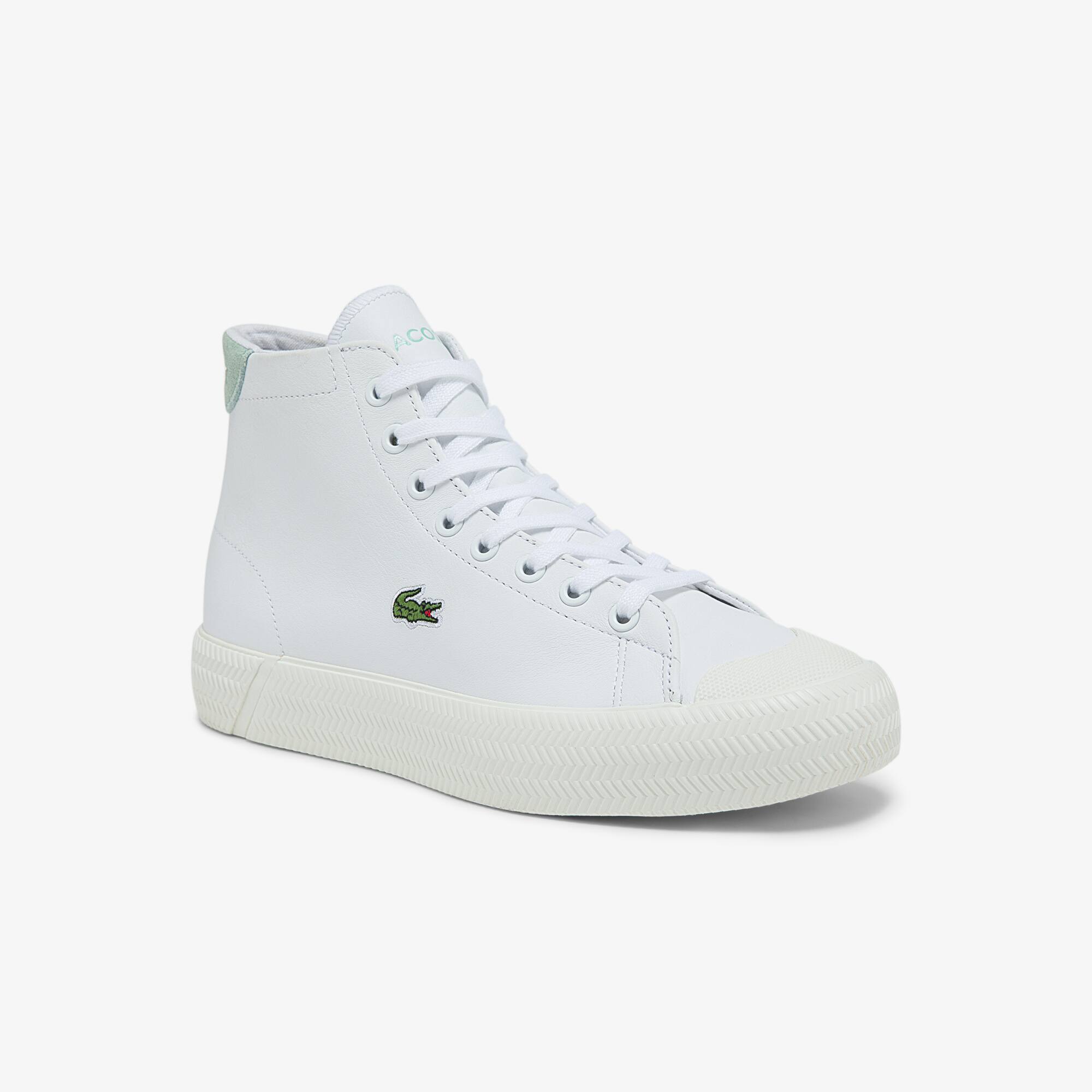 Women's Gripshot Mid Leather and Suede Trainers | LACOSTE