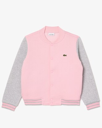 Contrast Sleeve Fleece Bomber Jacket