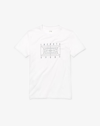 Men's Lacoste SPORT Crew Neck Print Tech Jersey Tennis T-shirt