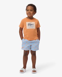 Monochrome Taffeta Swim Trunks