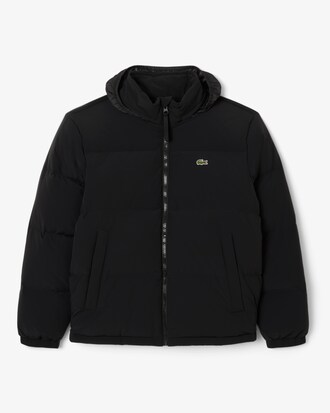 Water-Repellent Hooded Down Jacket