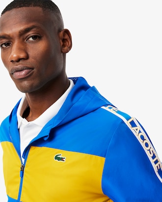 Colour-Block Logo Stripe Tennis Jacket