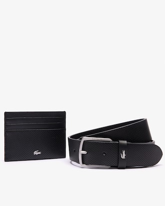 Leather Belt/Card Holder Gift Set