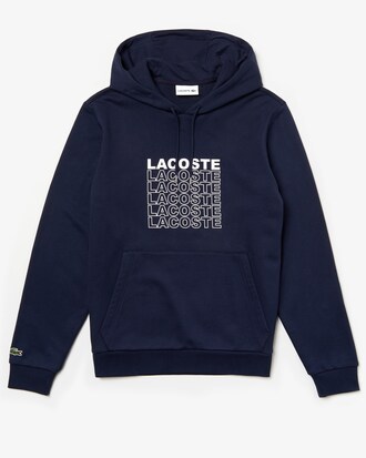 Men's Lacoste Letter Print Fleece Hoodie