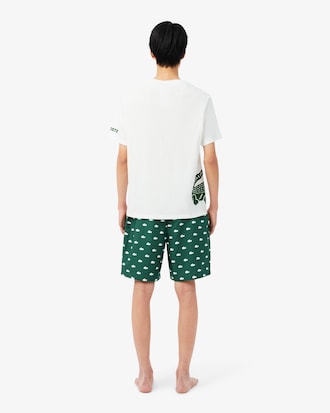 Printed Poplin Pajama Shorts