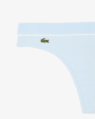 Ribbed Cotton String Briefs