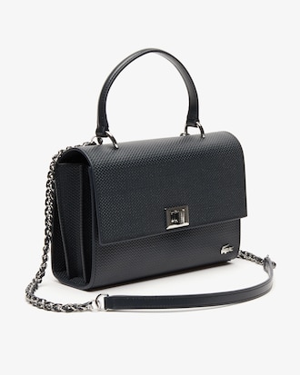 Women's Chantaco Clasp Piqu&eacute; Leather Shoulder Bag