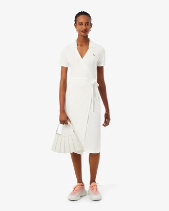Stretch Mini Piqu&eacute; Polo Wrap Dress