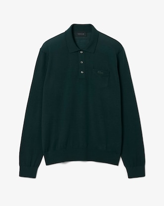 Runway Polo Collar Merino Wool Sweater