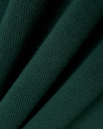 Zipped High Neck Cotton Sweater