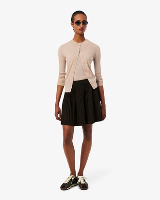 Short Sleeved Merino Wool Rib Knit Sweater