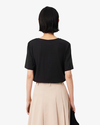 Relaxed Fit Soft Cotton V Neck T-shirt