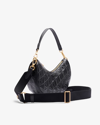 Maheki Embossed Leather Half Moon Purse