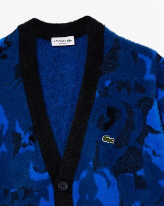 Relaxed Fit Intarsia Jacquard Cardigan