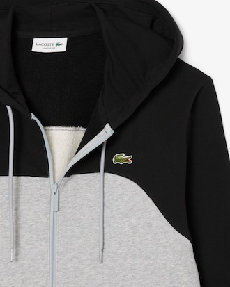Zipped Colour-Block Hoodie