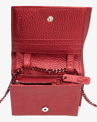 Women's Croco Crew Metallic Leather Mini Wallet Bag