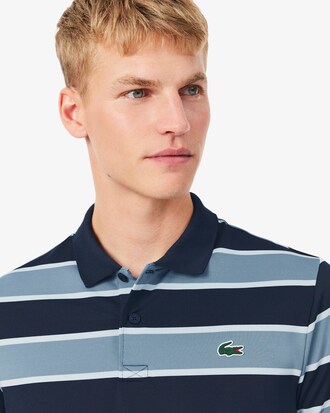 Striped Ultra Dry Stretch Golf Polo Shirt