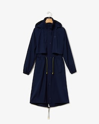 Women's Contrast Accent Lightweight Hooded Rain Parka