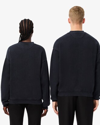 Loose Fit Washed Effect Fleece Sweatshirt