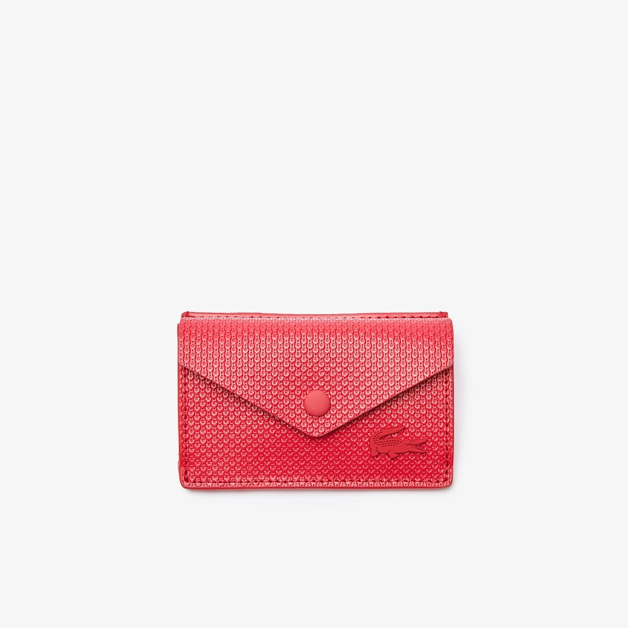 Women S Chantaco Pique Leather Credit Card Holder Lacoste