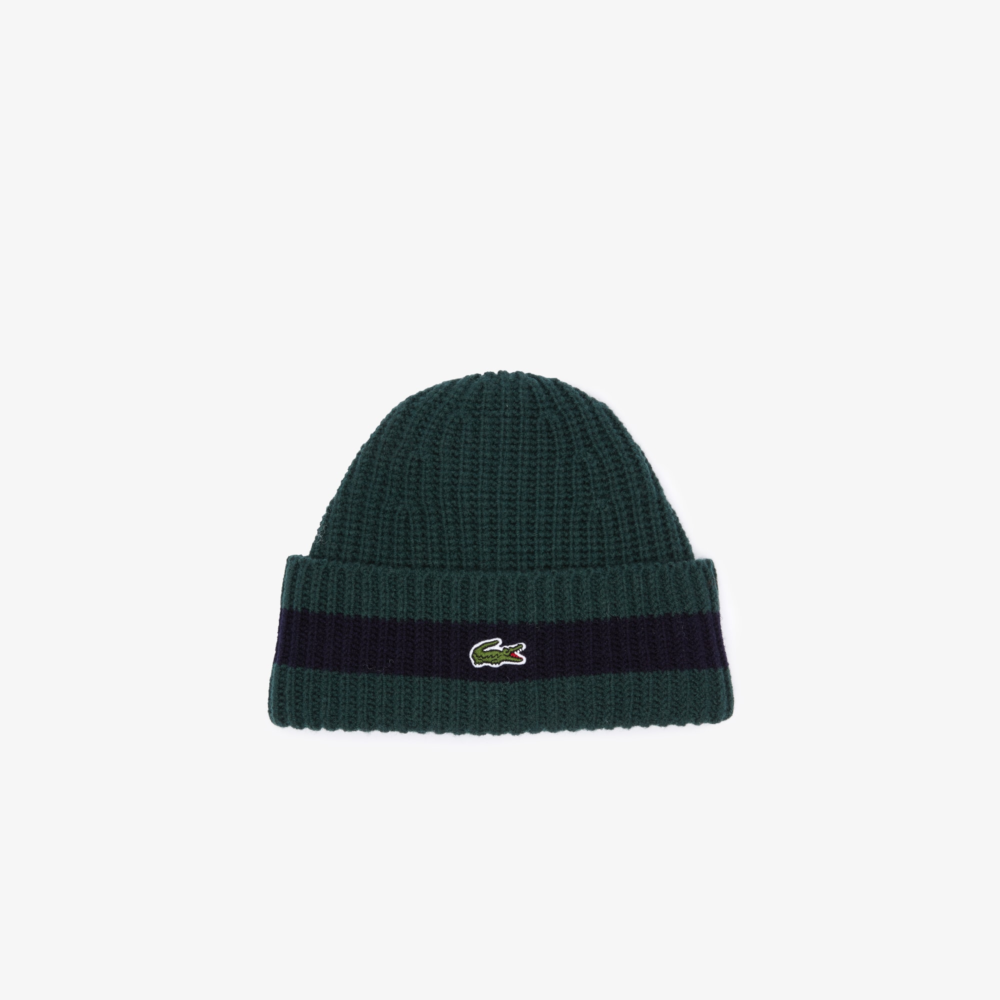 lacoste ribbed beanie